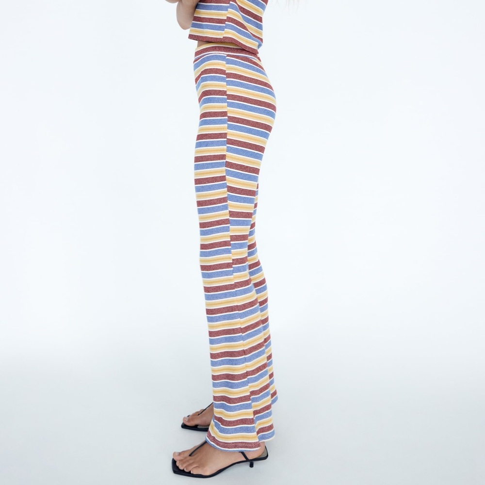 Zara Textured Rib Pants - Picture 2 of 9